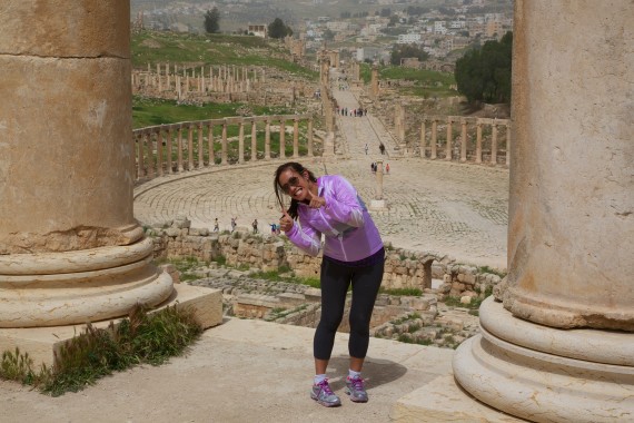 Incredible views at the top of the hill. We were surprised at how large this roman city is.