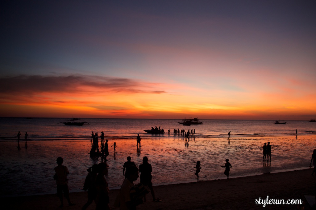 SUNSET STROLL ALONG WHITE BEACH IN BORACAY